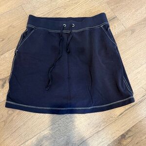 Lands’ End Navy Blue Women's Jersey Skirt with pockets